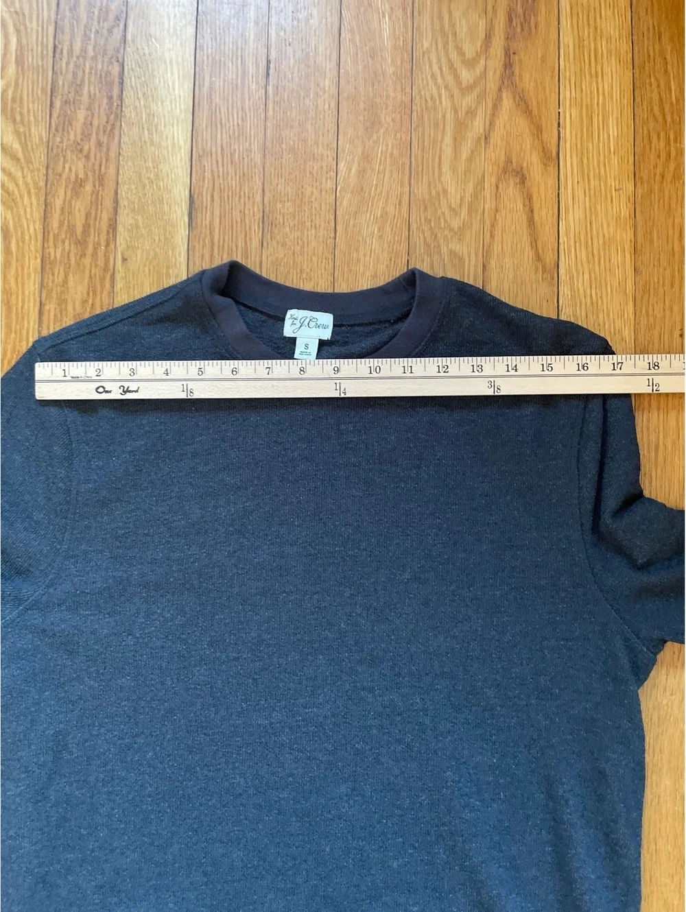 J.Crew Knit Gray Thermal Crewneck Sweater Men's Small Cotton Blend Pullover